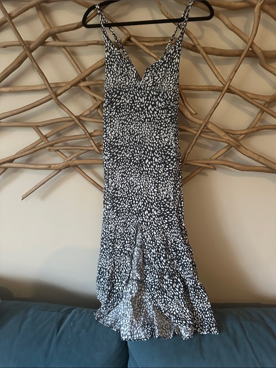 saltwater LUXE Dresses & Skirts - saltwater LUXE blue and White Spotted Midi Slip Dress
